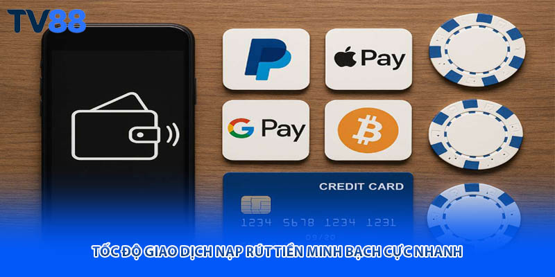 Tốc độ giao dịch nạp rút tiền minh bạch cực nhanh